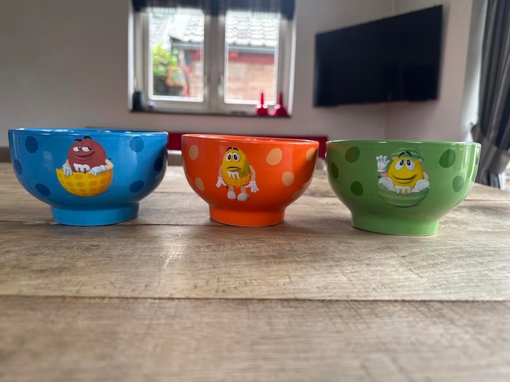 3 M&M schaaltjes al set, Ophalen of Verzenden, Zo goed als nieuw