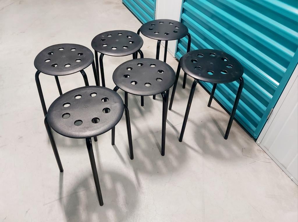 Zwarte IKEA krukjes "Marius", Ophalen, Gebruikt, Overige materialen