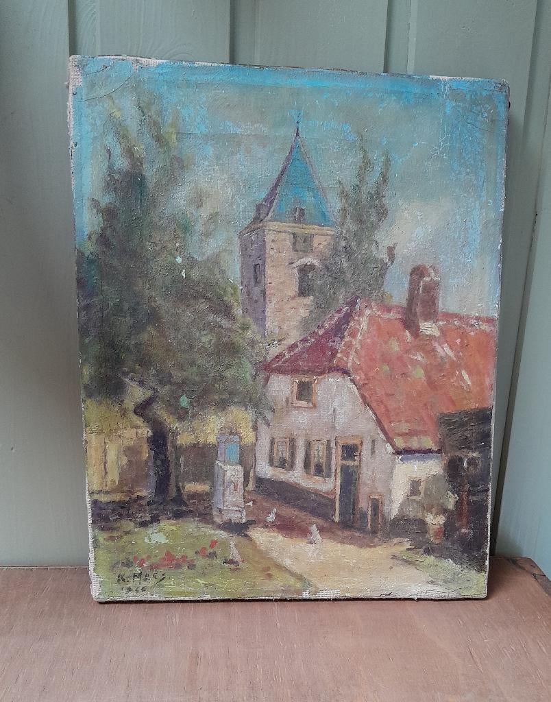 ~ Oud Schilderijtje, Ophalen of Verzenden