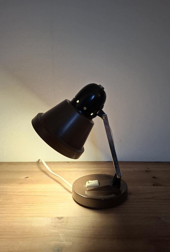Vintage wand-  tafellampje nachtkastje lampje. Jaren 50/60., Huis en Inrichting, Lampen | Tafellampen, Zo goed als nieuw, Minder dan 50 cm