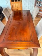 Massief kersen eettafel 200 cm, Ophalen, 200 cm of meer, 50 tot 100 cm, Vijf personen of meer