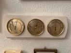 Vintage Weerstation met Barometer, Hygrometer, Thermometer, Audio, Tv en Foto, Weerstations en Barometers, Ophalen, Gebruikt, Weerstation