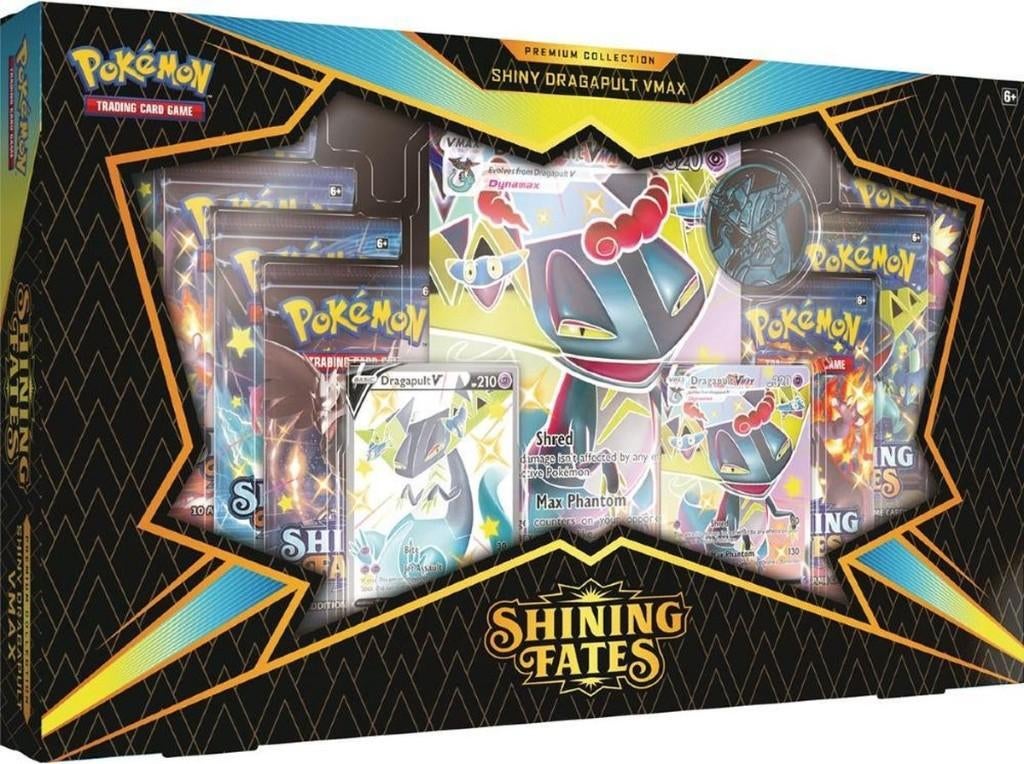 Pokémon Shining Fates Dragapult Premium Collection Box, Ophalen of Verzenden, Nieuw, Boosterbox, Foil