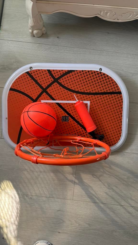 Speelset basketbal electronisch, Sport en Fitness, Basketbal, Ophalen, Zo goed als nieuw, Bal