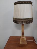 Grote vintage antieke tafellamp op marmeren voet, Ophalen of Verzenden