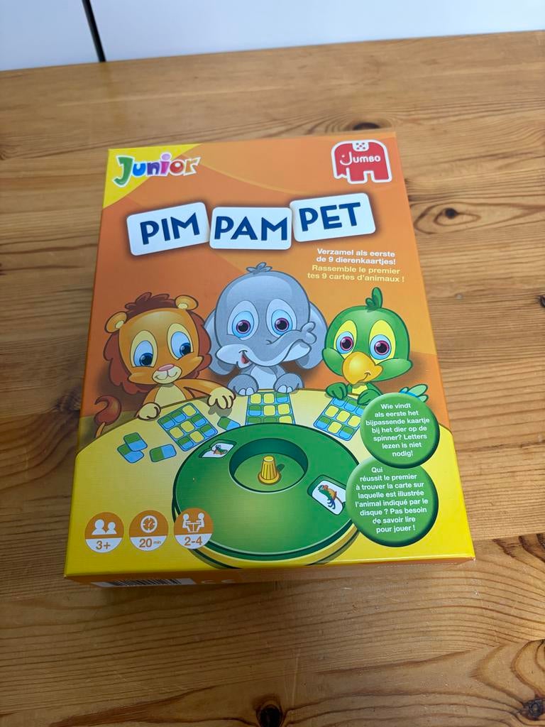 Jumbo Pim Pam Pet Junior - Dieren Editie, Een of twee spelers, Ophalen of Verzenden, Zo goed als nieuw