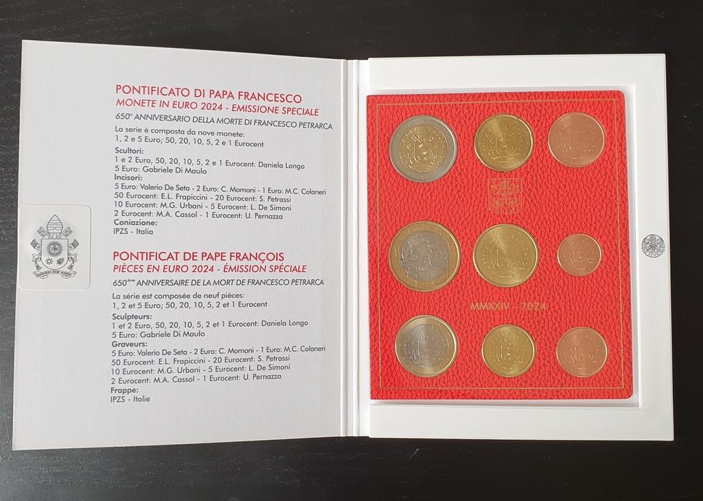 Vaticaan 2024 Set Speciale Uitgave incl 5 euro BU, Postzegels en Munten, Munten | Europa | Euromunten, Verzenden, Vaticaanstad
