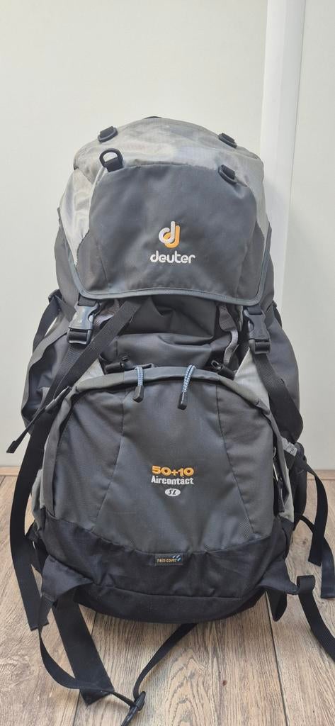 Deuter Aircontact 50+10 SL rugzak met regenhoes, Ophalen of Verzenden