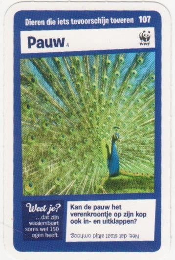 Super dieren no.107 Pauw [2734]  [VeOvSu], Albert Heijn, Ophalen of Verzenden