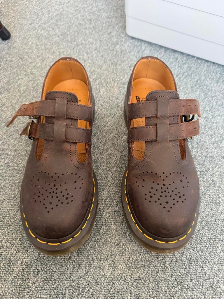 Dr. Martens Mary Jane's Bruin Leren Schoenen, Kleding | Dames, Schoenen, Ophalen of Verzenden, Gedragen, Bruin, Schoenen met lage hakken