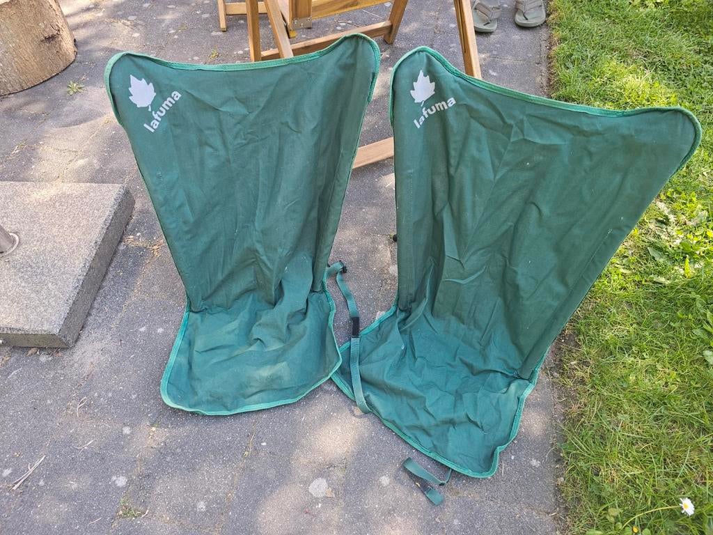 2x Lafuma Campingstoelen - Groen, Compact en Lichtgewicht, Ophalen, Gebruikt, Campingstoel