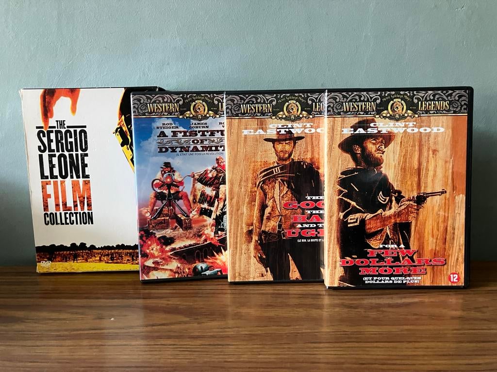 Sergio Leone 3 DVD Films: oa The Good, the Bad and the Ugly, Ophalen of Verzenden, Zo goed als nieuw, Vanaf 12 jaar, Boxset