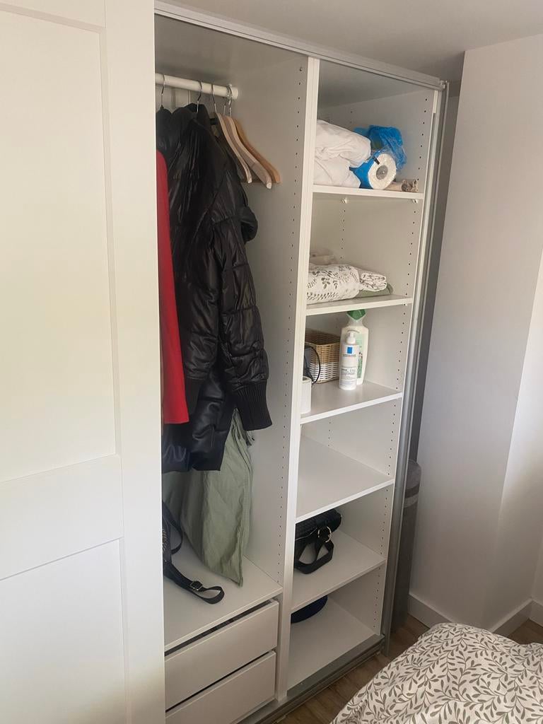 IKEA PAX Kast 200x58x201 cm met GRIMO Schuifdeuren, Huis en Inrichting, Ophalen, Gebruikt, 200 cm of meer, 150 tot 200 cm