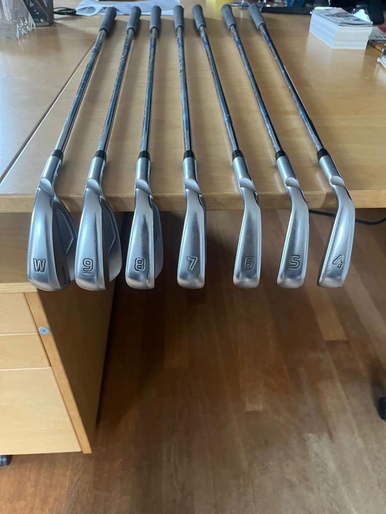Verlengde ping i525 forged ijzerset 4-PW green dot, Ophalen of Verzenden, Zo goed als nieuw, Set, Ping