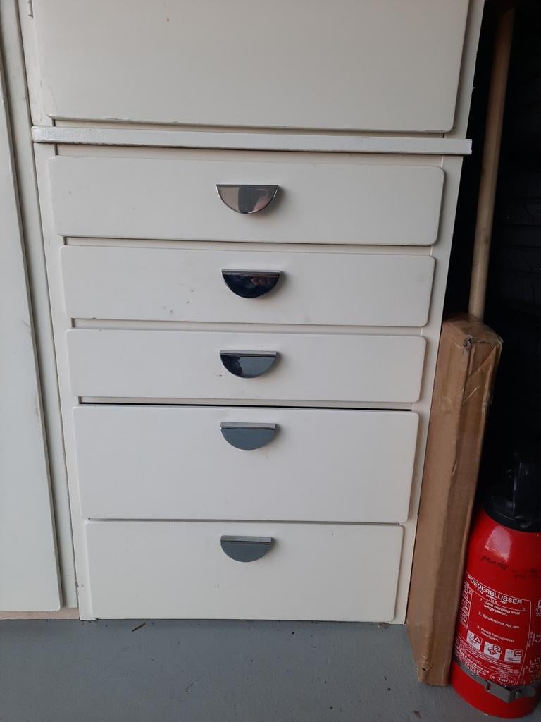 Piet Zwart Bruynzeel 5-ladenkastje - Vintage Design, Minder dan 50 cm, Gebruikt, 5 laden of meer, Minder dan 100 cm