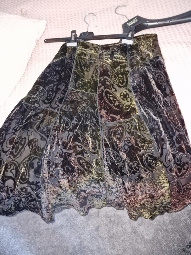 Tence Velours Rok - Maat 40 - Ausbrenner, Kleding | Dames, Rokken, Zo goed als nieuw, Maat 38/40 (M), Onder de knie, Ophalen of Verzenden