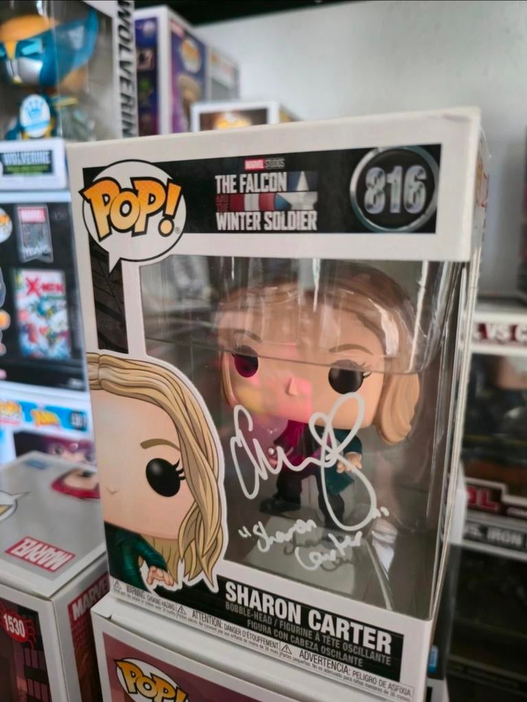 Funko Pop! Sharon Carter gesigneerd Emily VanCamp marvel, Verzamelen, Poppetjes en Figuurtjes, Ophalen of Verzenden