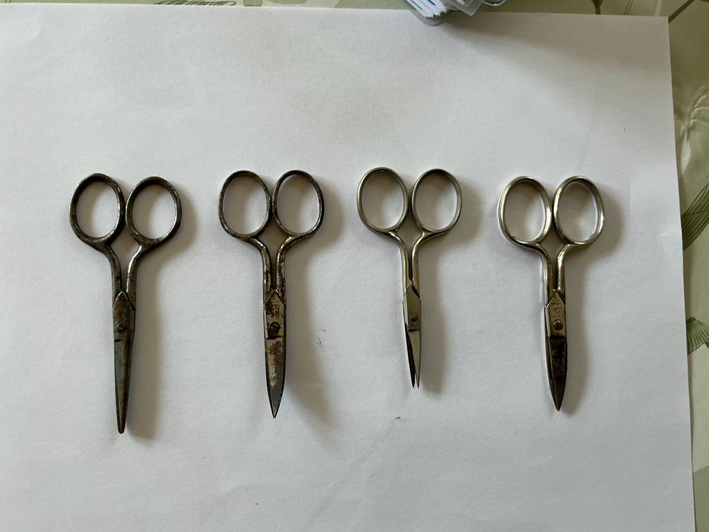4 oude schaartjes, Ophalen of Verzenden, Zo goed als nieuw
