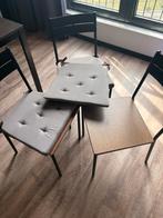 3 IKEA dining chairs with pads, Ophalen, Gebruikt, Drie, Zwart
