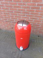 Rode Wesco prullenbak 40 liter, 40 liter of meer, Ophalen of Verzenden, Zo goed als nieuw, Metaal