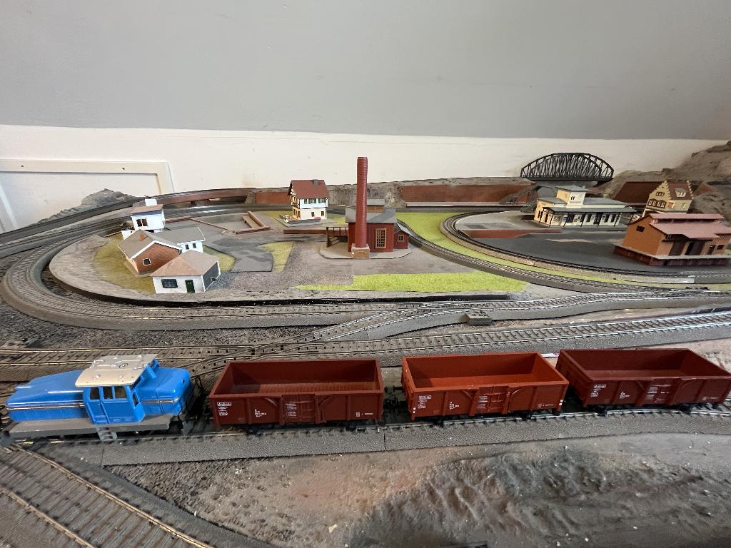 Marklin 3078 met drie 4430 (kolen)wagons., Wisselstroom, Gebruikt, Wagon, Ophalen of Verzenden