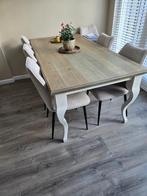Lange eikenhouten eettafel, in onberispelijke staat!, Ophalen, Eikenhout, 50 tot 100 cm, Vijf personen of meer