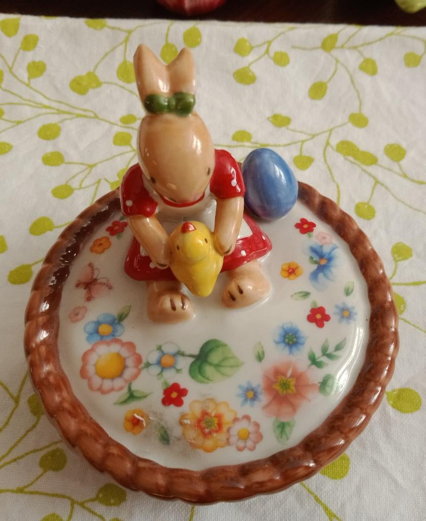Paashaas op Speeldoosmand beeldje van Villeroy & Boch, Ophalen of Verzenden, Nieuw, Dier