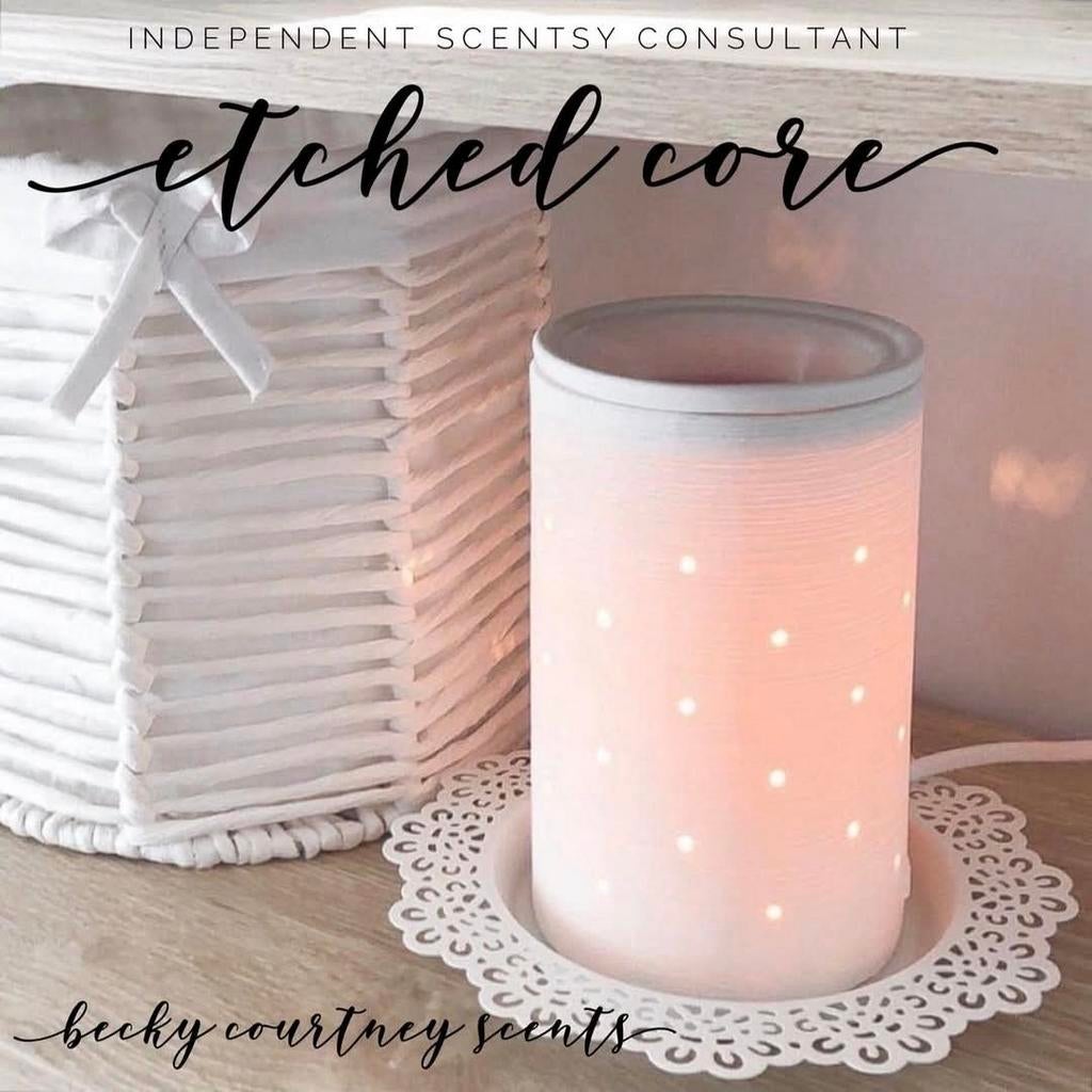 Scentsy Etched Core Warmer, Nieuw, Ophalen of Verzenden, Minder dan 100 cm, Glas