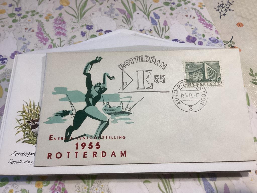 No1016 Auto-postkantoor E55 Rotterdam 18-5-1955 Heb van, Postzegels en Munten, Ophalen, Onbeschreven, Nederland