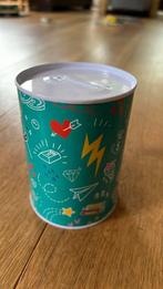 Blikken Spaarpot Cool Toy - zgan 11,5cm hoog 8,5cm, Verzamelen, Spaarpotten, Ophalen of Verzenden, Zo goed als nieuw, Metaal of Blik