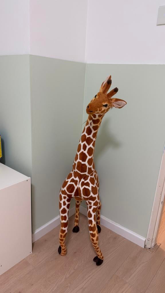 Grote giraffe decoratie / knuffel, Ophalen, Gebruikt, Giraf, Bruin
