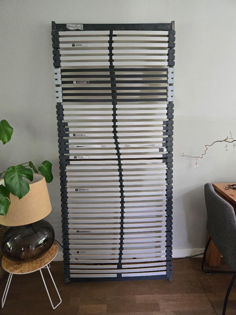 2x bossflex 600 lattenbodem, 90x2100, Ophalen, Gebruikt, 90 cm, Eenpersoons
