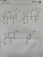 3x Glazen tafeltje Design Tafel Glas aluminium, Ophalen, 50 tot 100 cm, Rond, 25 tot 50 cm