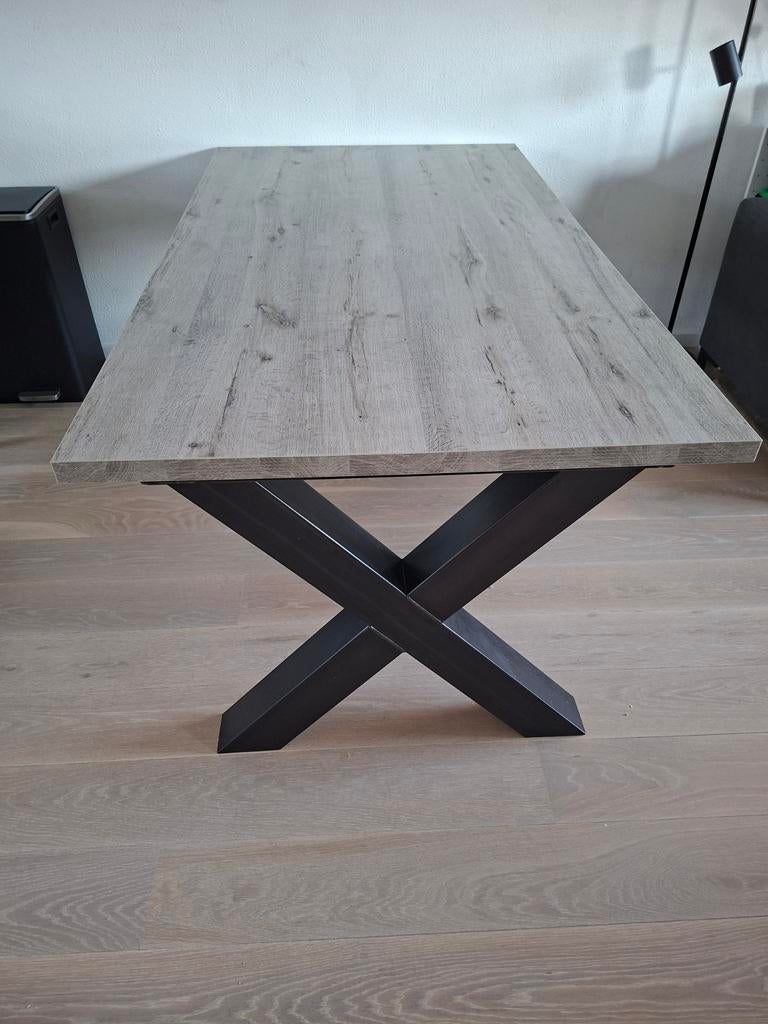 Eettafel, Huis en Inrichting, Tafels | Eettafels, Ophalen, Gebruikt, 50 tot 100 cm, Vijf personen of meer