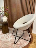 Kleine fauteuil  boucle - creme fauteuil - witte stoel, Ophalen, Nieuw, Wit, Eén