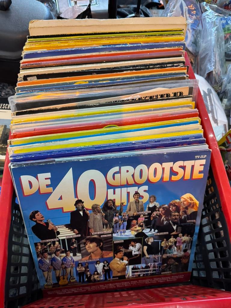 Krat vol LP’s hollands 66 stuks allemaal verschillende, Ophalen of Verzenden, Gebruikt