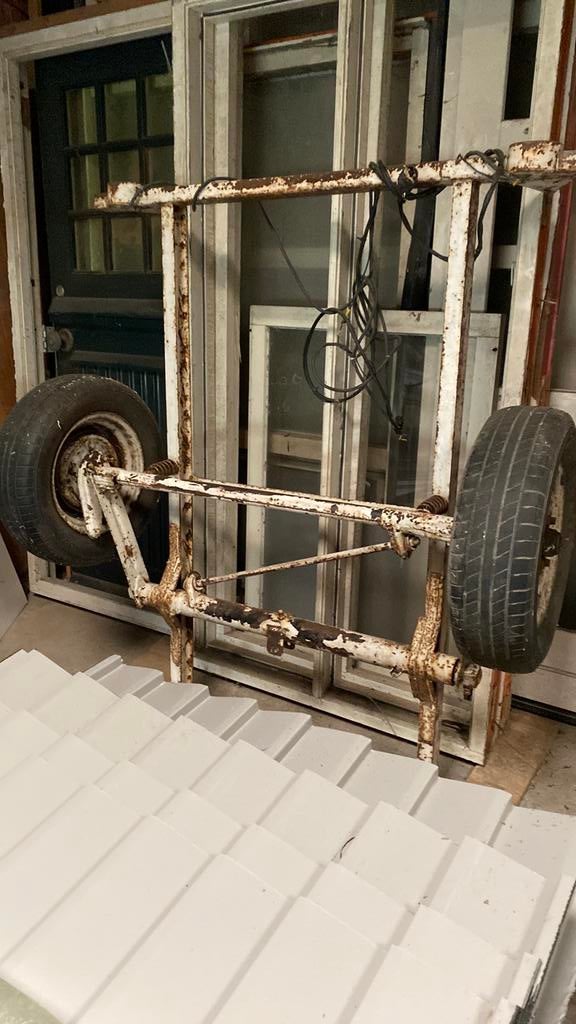 Onderstel oldtimer aanhanger, Doe-het-zelf en Verbouw, Transportwagens, Ophalen, Zo goed als nieuw