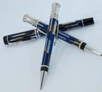 Parker Duofold Blue Mosaic 3 delig set pennen 18k goud, Verzamelen, Pennenverzamelingen, Voordeelsieraden, Met doosje, Zo goed als nieuw