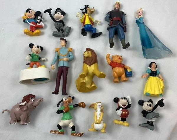 Disney Bullyland Figuren Set 14st Mickey Elsa Mufasa Goofy, Verzenden, Zo goed als nieuw, Overige typen