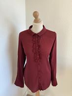 King Louie maat 40 wijnrode blouse ruffle 1929, Maat 38/40 (M), Ophalen of Verzenden, Zo goed als nieuw, King Louie