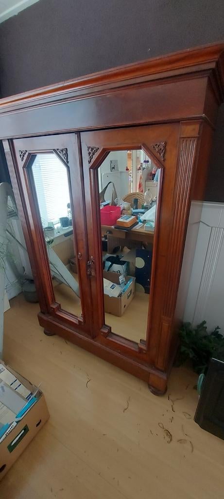 Mahoniehout of walnoothouten kast., Ophalen, 25 tot 50 cm, Minder dan 100 cm