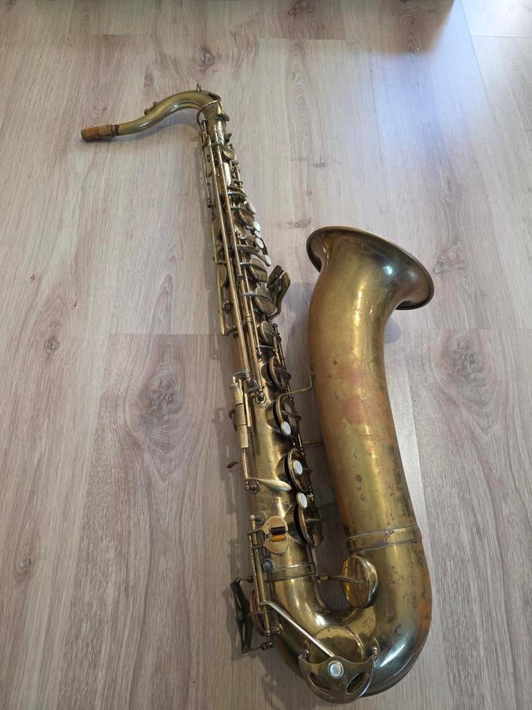 Tenor saxofoon La Monte, Ophalen of Verzenden, Gebruikt, Tenor, Met koffer