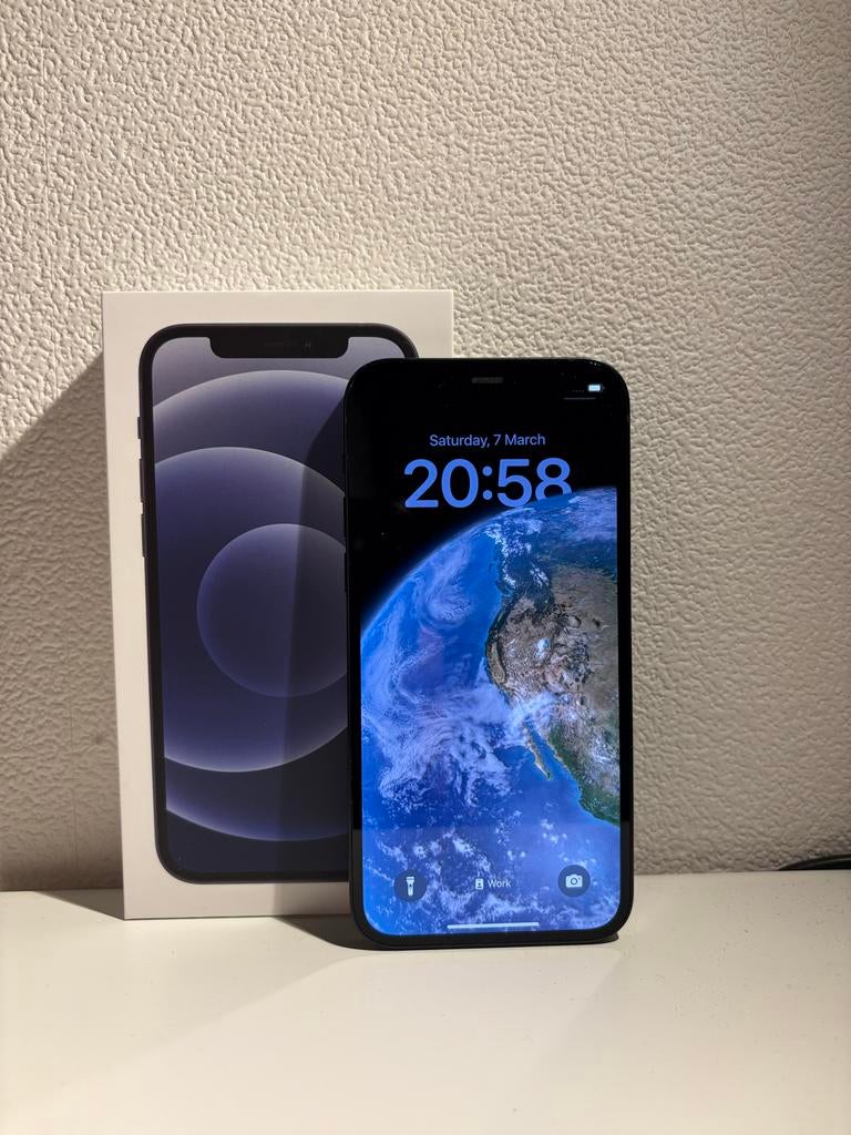 iPhone 12 Zwart 128GB - 85% Batterijconditie, Telecommunicatie, Mobiele telefoons | Apple iPhone, 128 GB, Zwart, Ophalen of Verzenden