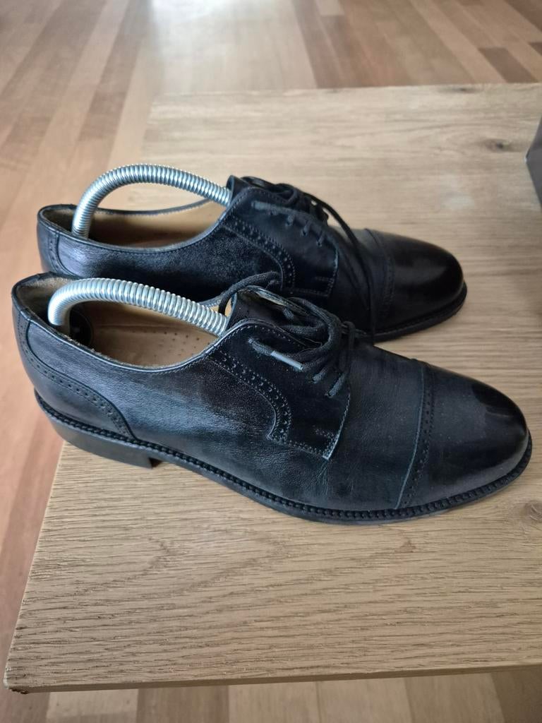 Nette leren herenschoenen, Ophalen of Verzenden, Zo goed als nieuw, Zwart