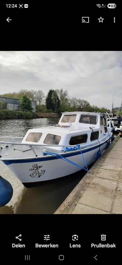 KRUISER boot super mooi, Watersport en Boten, Motorboten en Motorjachten, Ophalen of Verzenden, Staal, Diesel, 50 pk of meer