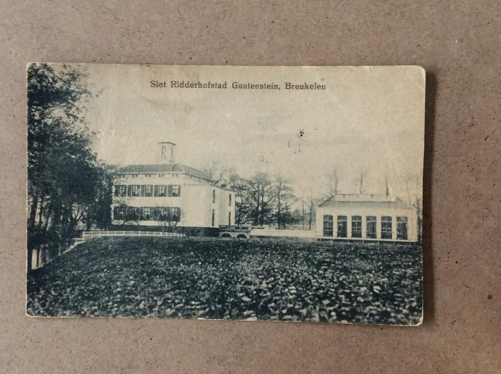 Breukelen, Slot Ridderhofstand Gunterstein, Ophalen of Verzenden, 1920 tot 1940, Gelopen, Utrecht