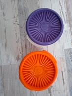 Tupperware Doosjes Oranje/Doorzichtig met Paars Deksel, Huis en Inrichting, Keuken | Tupperware, Ophalen of Verzenden, Gebruikt