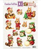 Creatief Art creatieve CutOuts Christmas Animals 01, Kerst, ., Nieuw, Ophalen of Verzenden