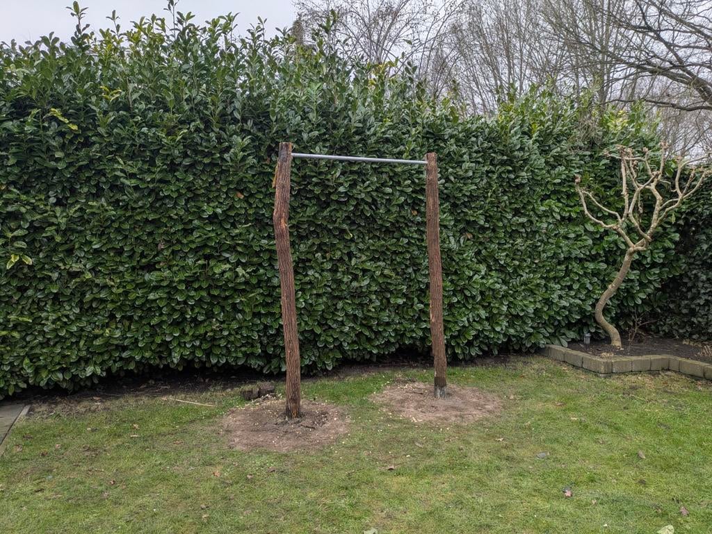 Sport toestel in je tuin - trainen met echte boomstammen, Ophalen, Overige materialen, Benen, Krachtstation