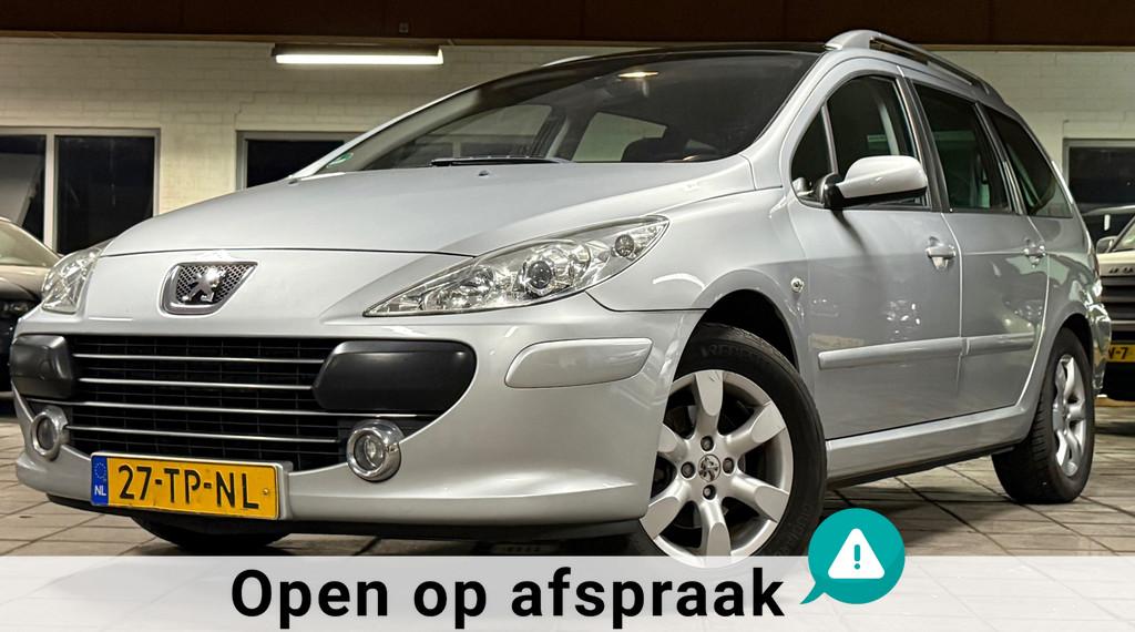 Peugeot 307 SW 2.0-16V Premium|NAP|APK01-27|Panoramadak|Airc, Auto's, Gebruikt, Zwart, 4 cilinders, Origineel Nederlands